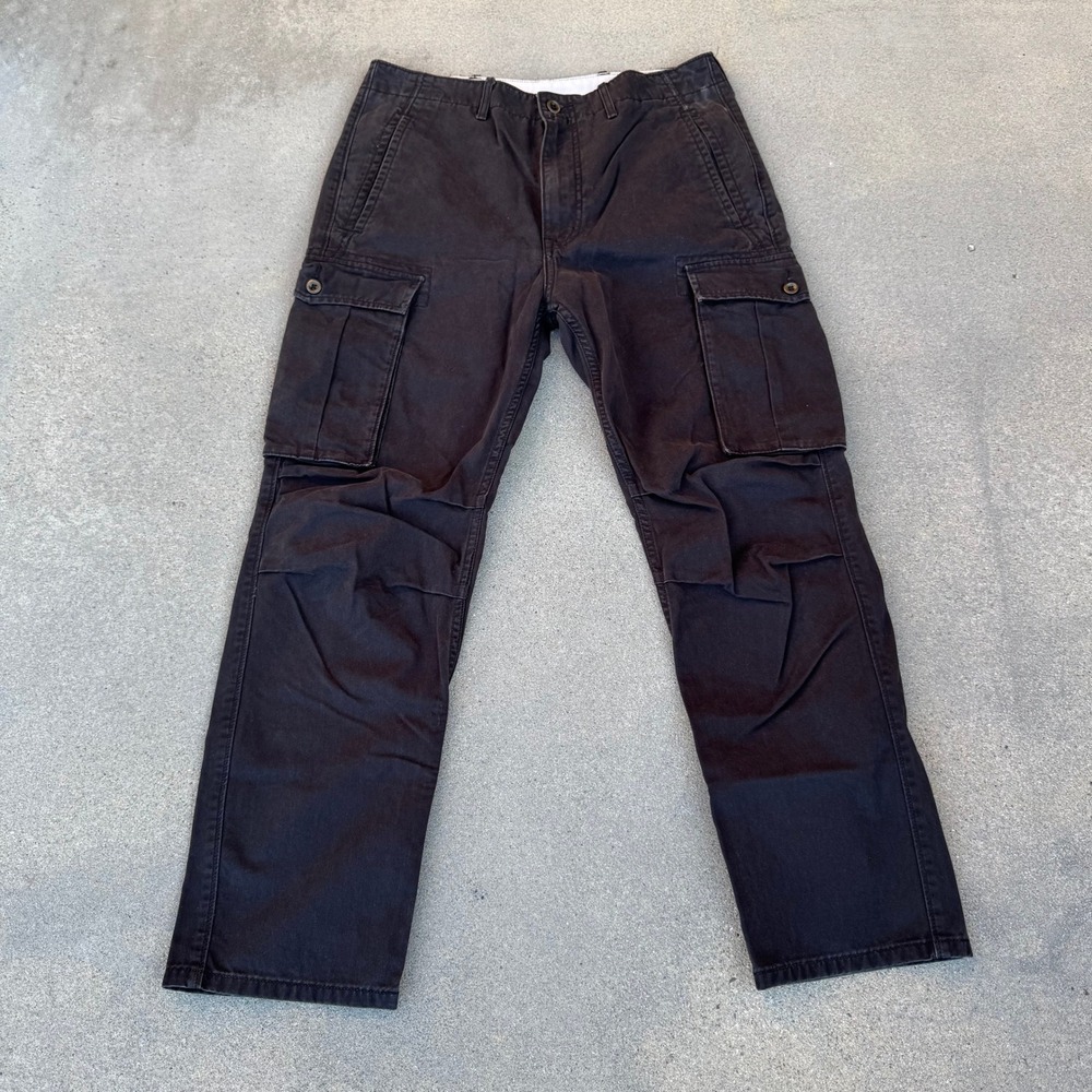 Levi's Mens Cargo Pants Black 100% Cotton Utility Workwear 32x30